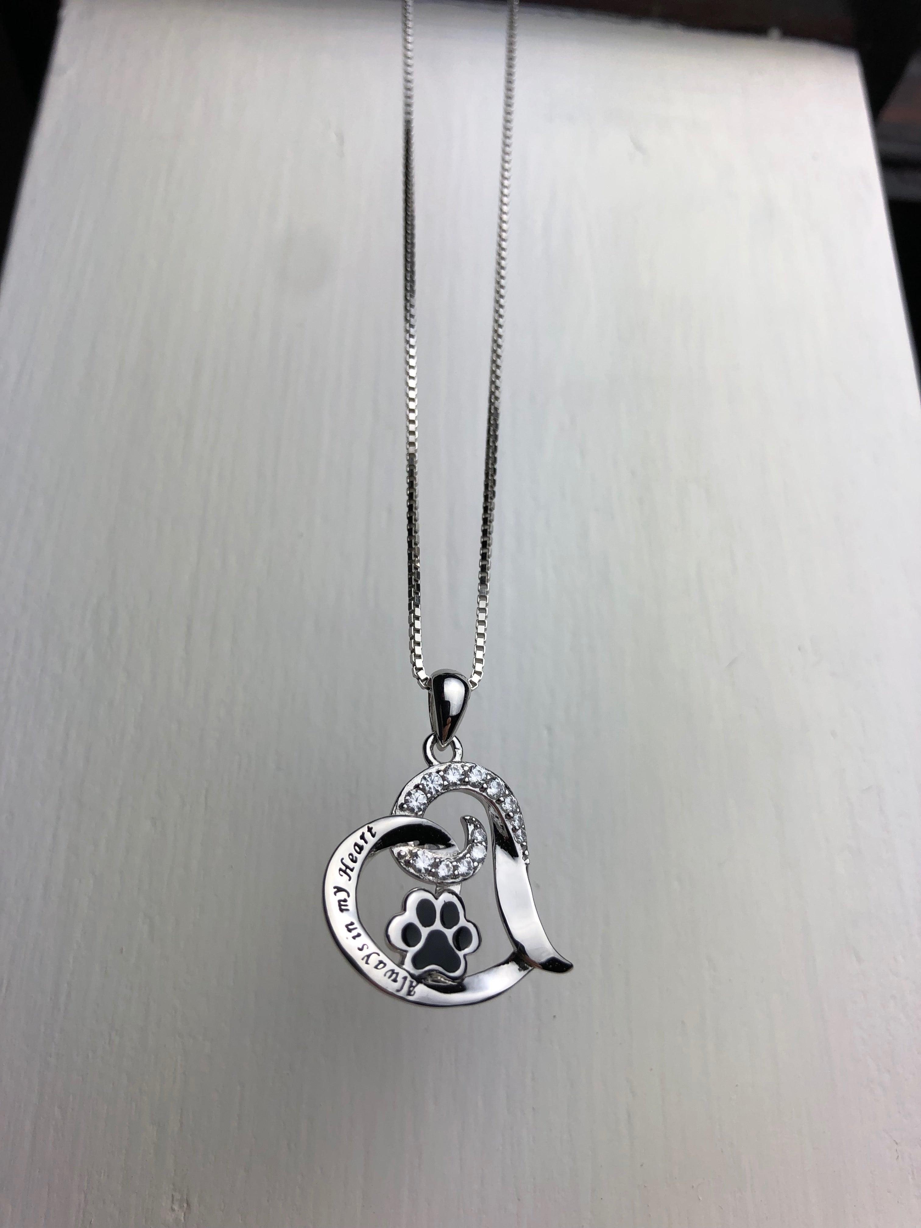Elegant Dog Memorial Necklace – Stainless Steel