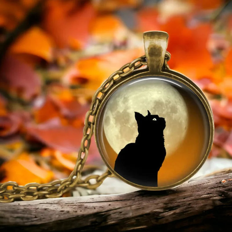 Forest Spirit Animal Glass Pendant Necklace