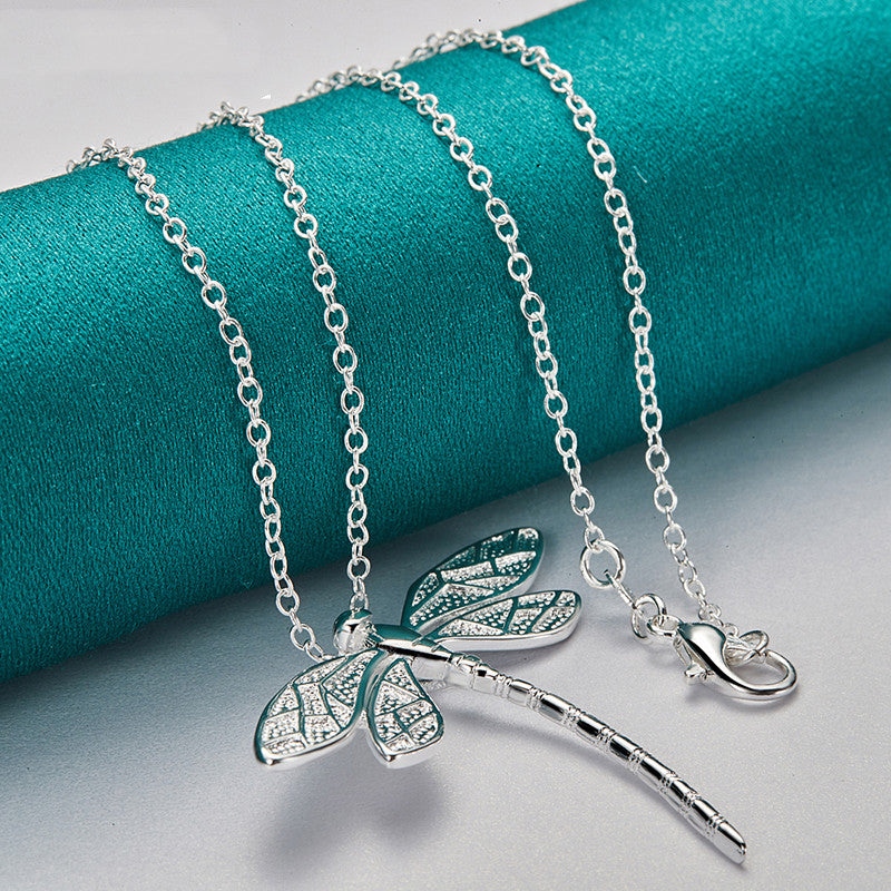 Sterling Silver Dragonfly Necklace – Symbol of Grace &amp; Transformation