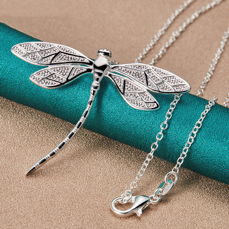Sterling Silver Dragonfly Necklace – Symbol of Grace &amp; Transformation