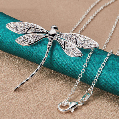 Sterling Silver Dragonfly Necklace – Symbol of Grace &amp; Transformation