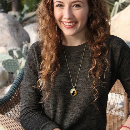 Forest Spirit Animal Glass Pendant Necklace