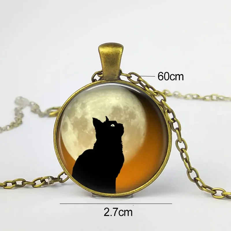 Forest Spirit Animal Glass Pendant Necklace