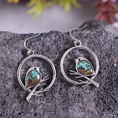 Vintage Bird on Branch Earrings – Symbol of Freedom &amp; Serenity