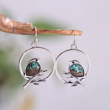 Vintage Bird on Branch Earrings – Symbol of Freedom &amp; Serenity