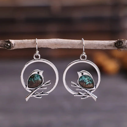 Vintage Bird on Branch Earrings – Symbol of Freedom &amp; Serenity