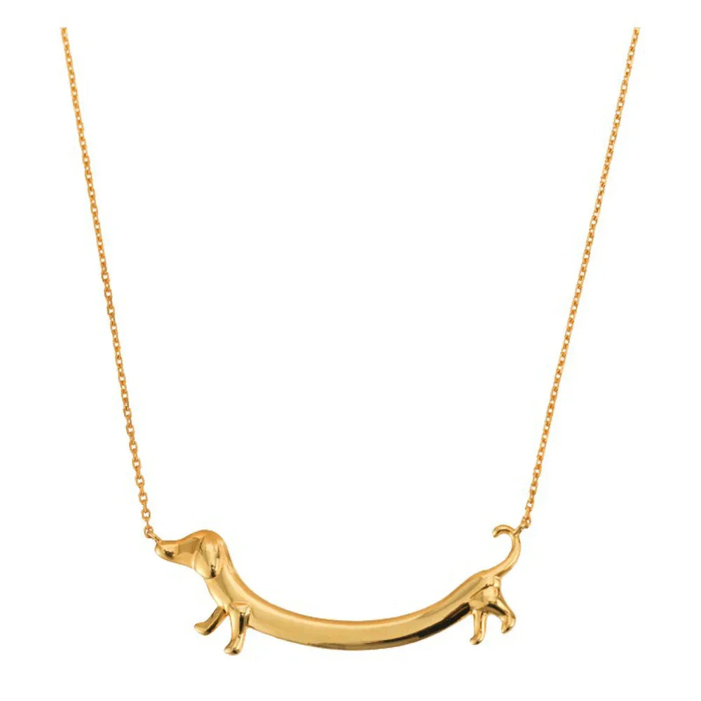 Gold-Tone Dachshund Necklace