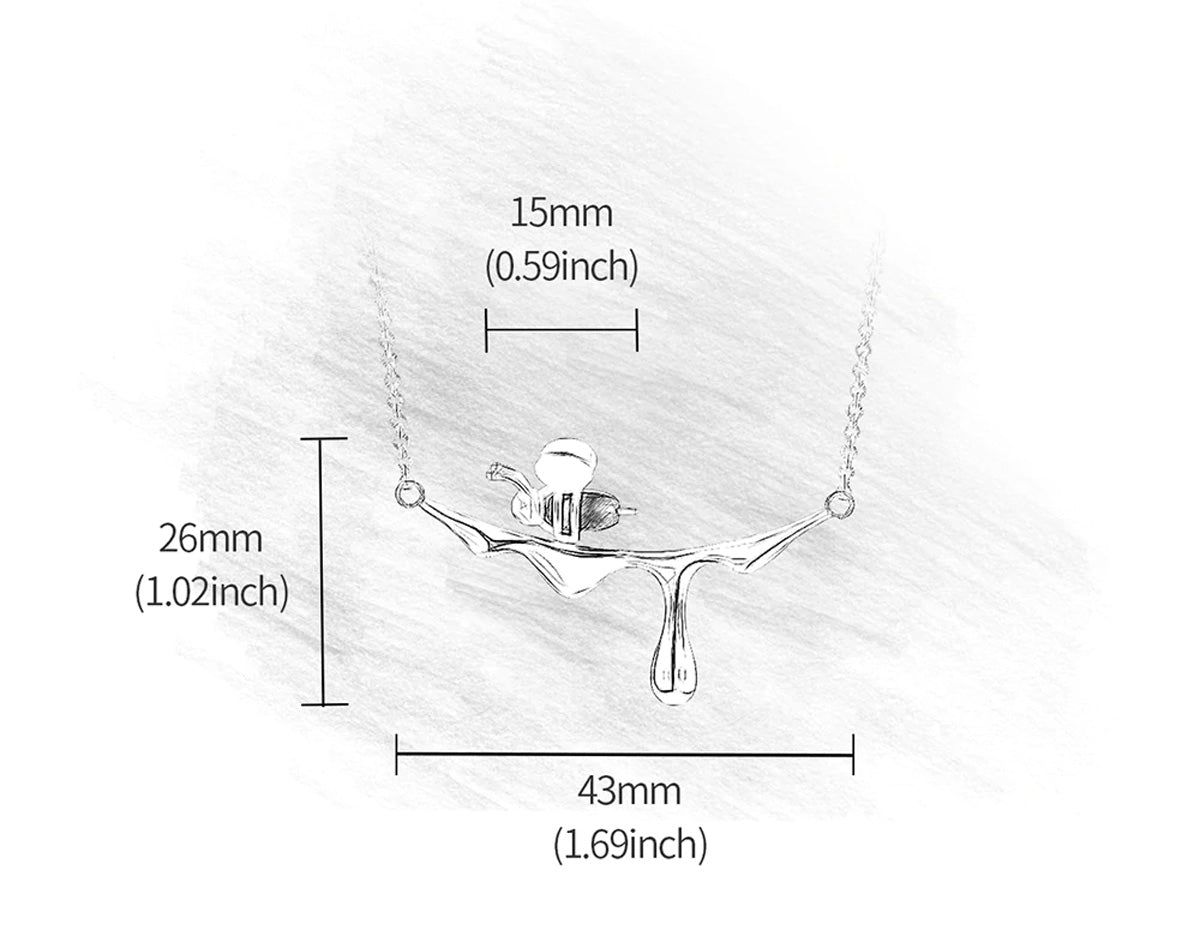 Dripping Honey &amp; Bee Necklace