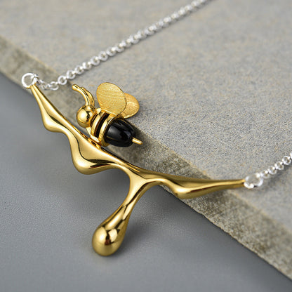 Dripping Honey &amp; Bee Necklace